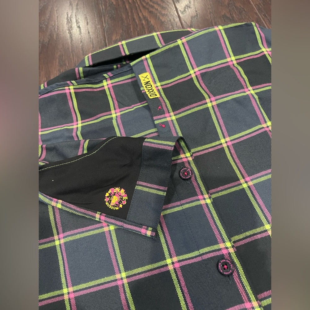 Dixxon Flannel x Punk Rock Museum Men Size 2XL Collab Plaid Button Shirt NEW - Picture 7 of 11